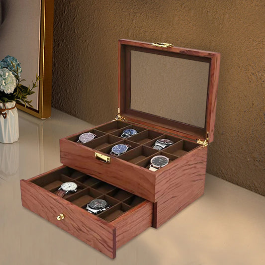 Boîte de rangement pour montres et bijoux