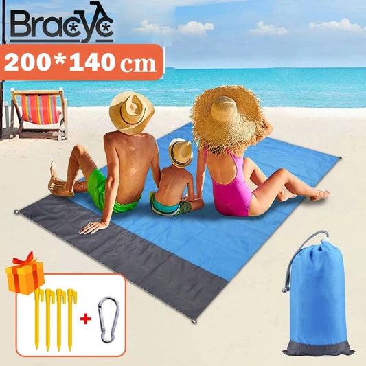 200 X 140cm Waterproof Beach Blanket Sandproof Beach Mat Outdoor Lightweight Picnic Portable for Camping Travel Hiking Sports