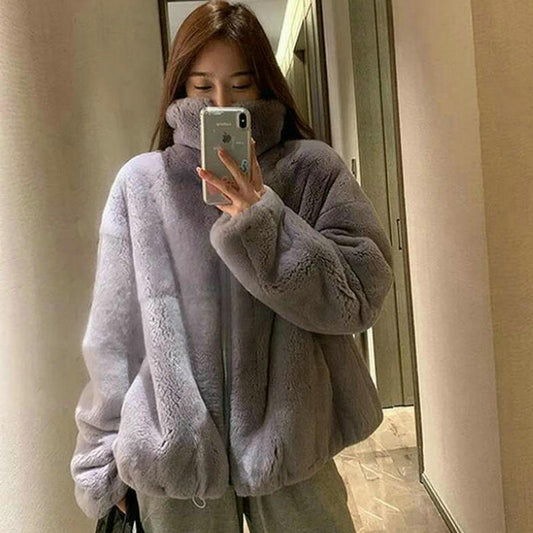 Veste courte en fourrure pour femmes