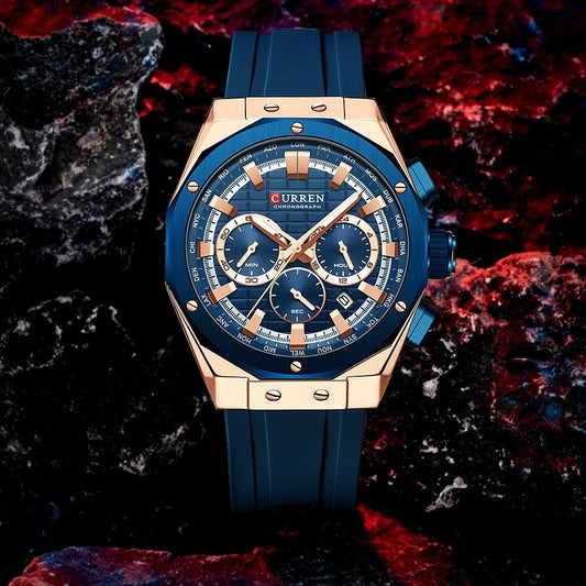 Montre quartz pour hommes avec calendrier