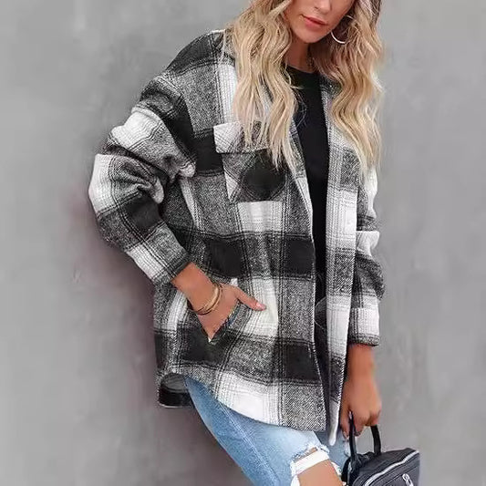 Veste pour femmes à motif écossais