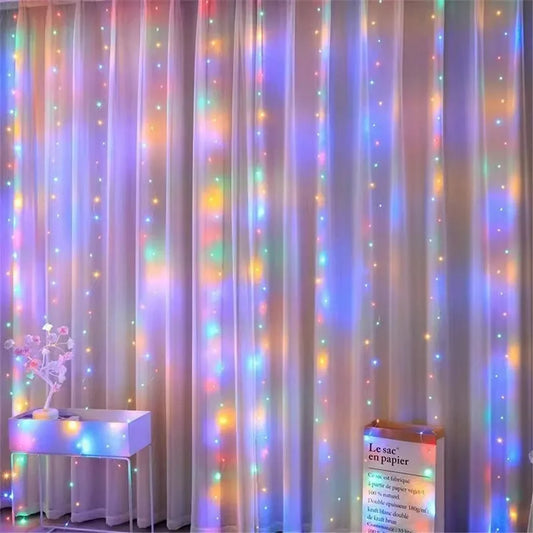 1pc USB 3x3/3*2/3*1 LED Curtain Bedroom Lights Garland Fairy Light Festoon Wedding Home Bedroom Decoration Lighting